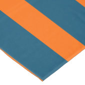 Neon Sunset Sinaasappel en Ocean Blue Cool Striped Tafelkleed (Gekanteld)