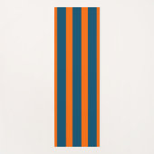 Neon Sunset Sinaasappel en Ocean Blue Cool Striped Yogamat (Voorkant)