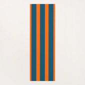 Neon Sunset Sinaasappel en Ocean Blue Cool Striped Yogamat (Achterkant)