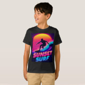 Neon Sunset Surven Silhouette T-shirt (Voorkant volledig)