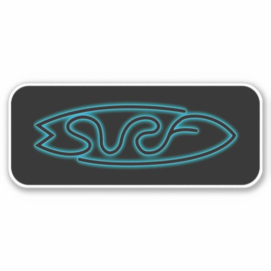 Neon Surf Sticker (Voorkant)