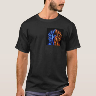 Neon Surf Wave Vortex – Futuristische Blau & Oranj T-shirt