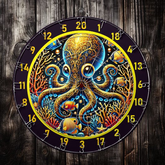 Neon Surge Octopus Dartboard Dartbord