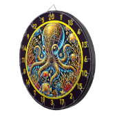 Neon Surge Octopus Dartboard Dartbord (Voorkant Rechts)