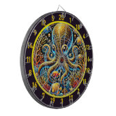 Neon Surge Octopus Dartboard Dartbord (Voorkant Links)