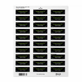 Neon Sweet 16 Birthday Glow Party Address Etiket (Full Sheet)