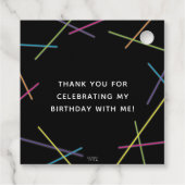 Neon Sweet 16 Birthday Glow Party Bedankjes Labels (Achterkant)