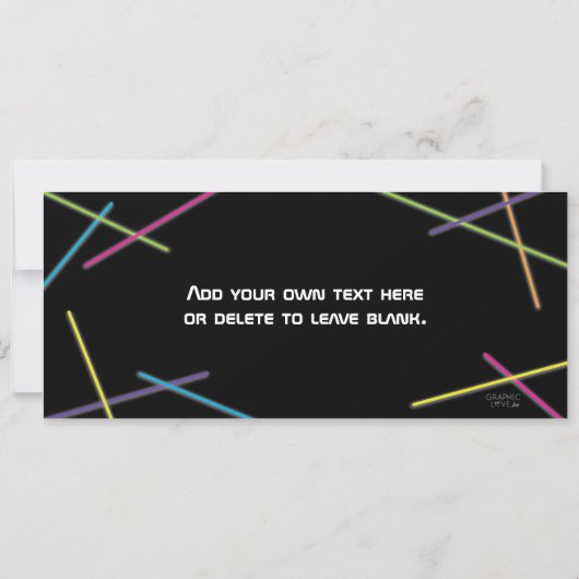 Neon Sweet 16 Birthday Glow Party Kaart (Achterkant)