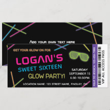 Neon Sweet 16 Birthday Glow Party
