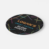 Neon Sweet 16 Birthday Glow Party Papieren Bordje (Gekanteld)