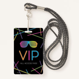 Neon Sweet 16 Birthday Glow Party VIP Badge