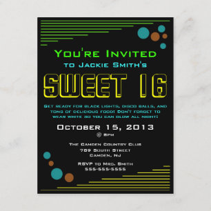 Neon Sweet 16 Kaart