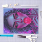Neon Sweetheart - Vrouw met Lollipop Decoupage Tissuepapier (Craft)