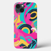 Neon Swirl Chaos - Abstracte kleurexplosie Case-Mate iPhone Case (Achterkant)