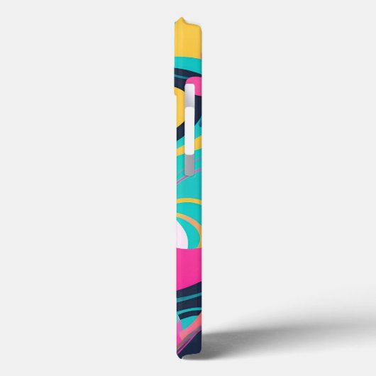 Neon Swirl Chaos - Abstracte kleurexplosie Case-Mate iPhone Case (Achterkant / Links)