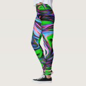 Neon Swirl Design Pattern-Leggings Leggings (Links)