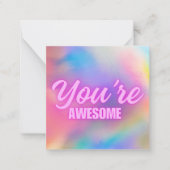 Neon swirl "Je bent Geweldige" kaart Notitiekaartje (Voorkant)