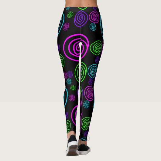 Neon Swirl-Leggings Leggings (Achterkant)