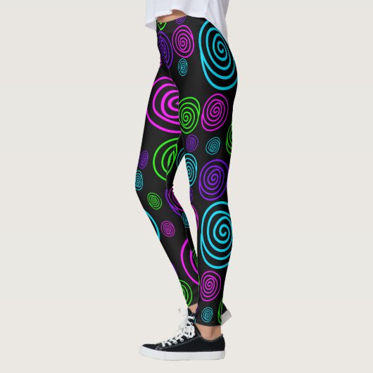 Neon Swirl-Leggings Leggings (Links)