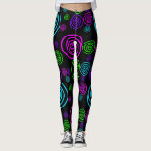 Neon Swirl-Leggings Leggings (Voorkant)