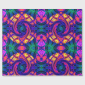 Neon Swirl Party inpakpapier (Vlak)