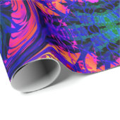 Neon Swirl Party inpakpapier (Rol Hoek)