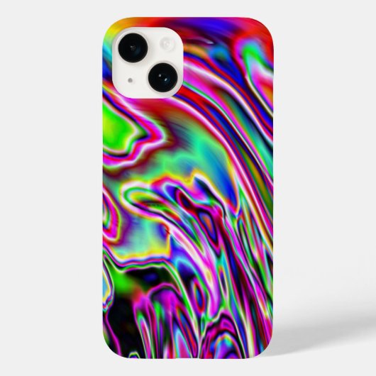 Neon Swirls Digital Art Design Case-Mate iPhone Case (Achterkant)