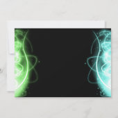 Neon Swirls Glow Party-uitnodigingen Kaart (Achterkant)