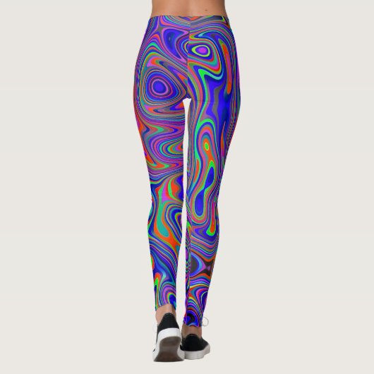 Neon Swirls Leggings (Achterkant)