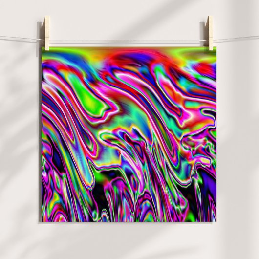 Neon Swirls Poster