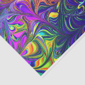 Neon Swirls Rainbow Colors Tissuepapier (Detail)