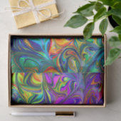 Neon Swirls Rainbow Colors Tissuepapier (Geschenk)