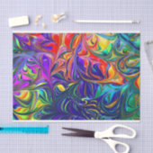 Neon Swirls Rainbow Colors Tissuepapier (Craft)