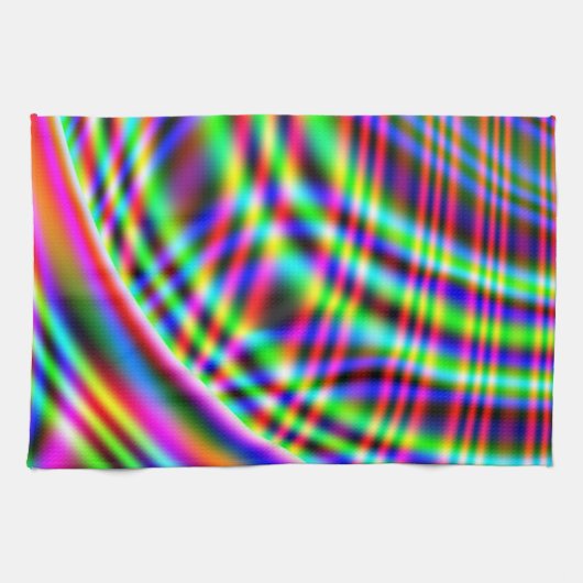 Neon Swirls Theedoek (Horizontaal)