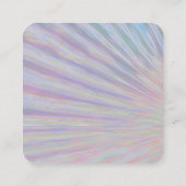 Neon Swoosh Ontwerp QR Code 7 Lijn Aangepast Vierkante Visitekaartje (Achterkant)