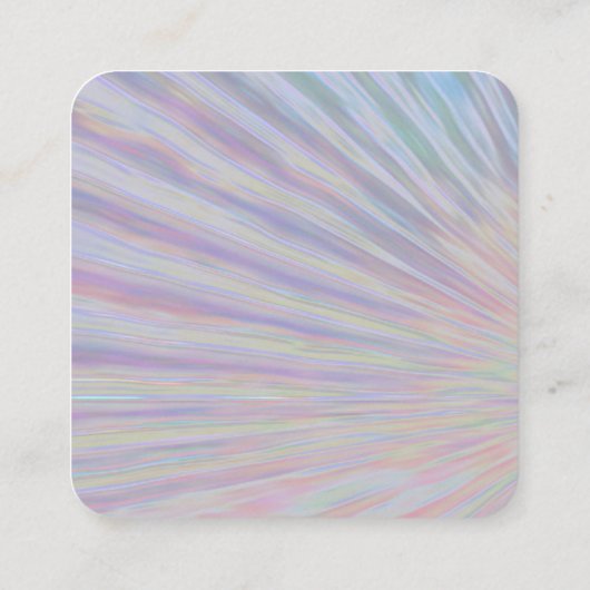 Neon Swoosh Ontwerp QR Code 7 Lijn Aangepast Vierkante Visitekaartje (Achterkant)