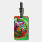 Neon Symfonie Marmer Bagagelabel (Voorkant verticaal)