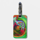 Neon Symfonie Marmer Bagagelabel (Achterkant verticaal)