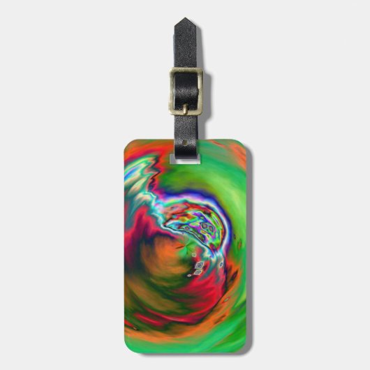 Neon Symphony Marble Bagagelabel (Voorkant verticaal)