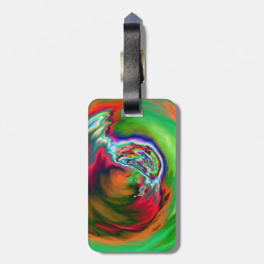 Neon Symphony Marble Bagagelabel (Achterkant verticaal)