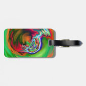 Neon Symphony Marble Bagagelabel (Achterkant horizontaal)