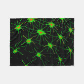 Neon Synapse Grid Fleece Blanket Deken (Voorkant (Horizontaal))