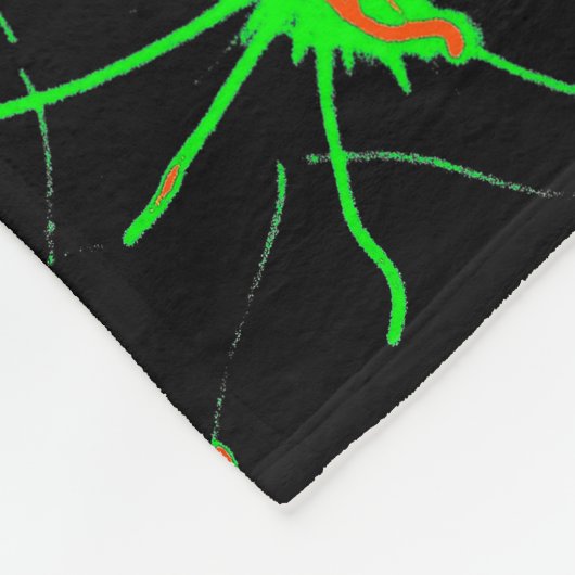 Neon Synapse Grid Fleece Blanket Deken (Hoek)