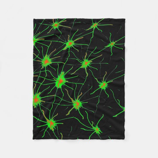 Neon Synapse Grid Fleece Blanket Deken (Voorkant)