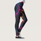 Neon Synapse – Neuro-geïnspireerde Abstracte Leggi Leggings (Rechts)