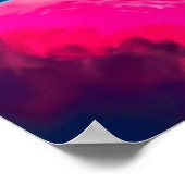 Neon Synthwave Buitenaardse Planeet Landschap Graf Poster (Hoek)