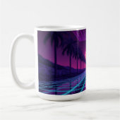 Neon Synthwave Esthetische Koffiemok (Links)