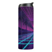 Neon Synthwave Esthetische Thermische Tumblers Thermosbeker (Gedraaid links)