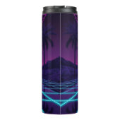 Neon Synthwave Esthetische Thermische Tumblers Thermosbeker (Achterkant)