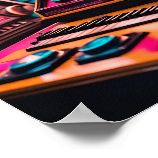 Neon Synthwave Galaxy Poster (Hoek)